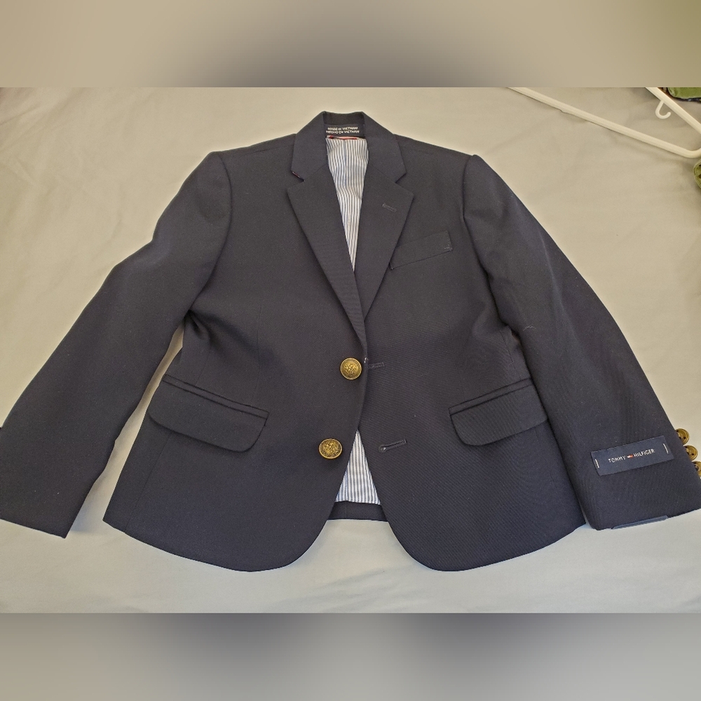 Tommy Hilfiger Navy Blazer with Gold Buttons